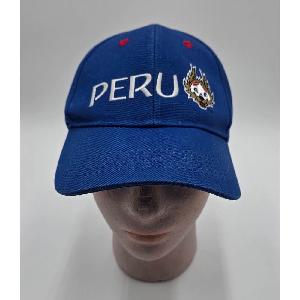 FIFA World Cup Russia 2018 Peru Hat Blue Snapback Mascot Zabivaka Soccer Cap